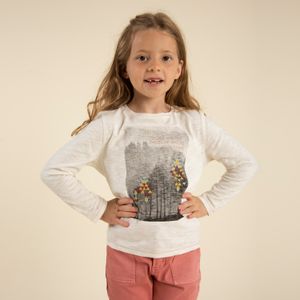 Polera Niña Algodón Print Bosque