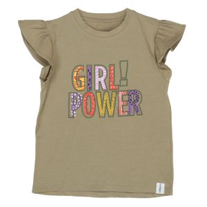 Polera Manga Corta Algodón Orgánico Niña Girl Power