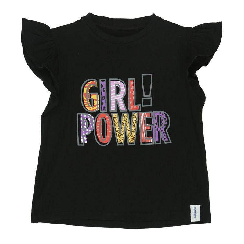 Polera-Manga-Corta-Algodon-Organico-Niña-Girl-Power