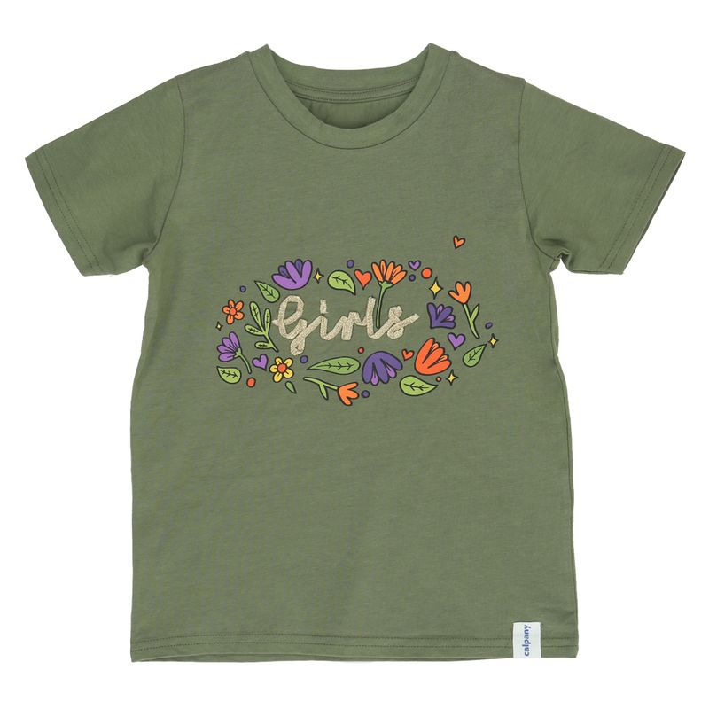 Polera Manga Corta Algodón Orgánico Niña Girls