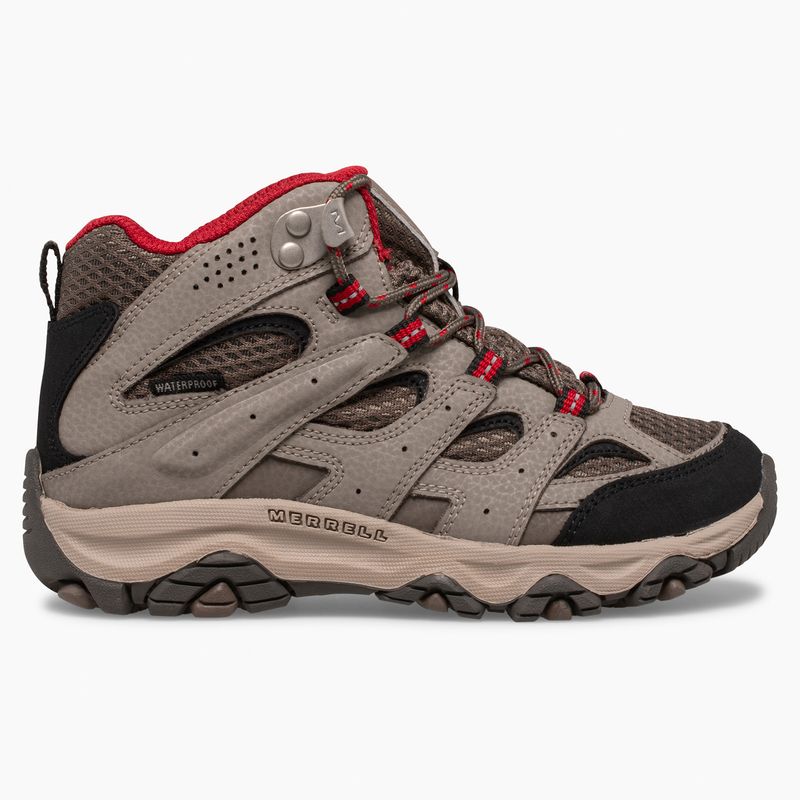 Botin-Niño-Moab-3-Mid-Waterproof-Boulder-Rojo-Merrell