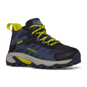 Zapatilla Niña Moab Speed 2 Mid Waterproof Azul Marino Merrell