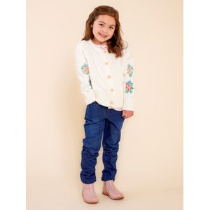 Chaleco Niña Rosas Beige