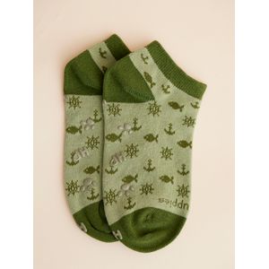 Calcetin Algodón Niño Ped Anchor Verde Hush Puppies
