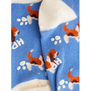 Calcetin Algodón Niño C Basset Azul Hush Puppies