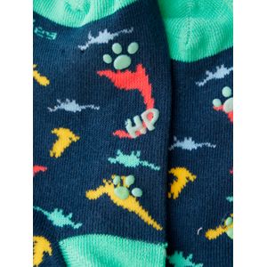 Calcetin Algodón Niño Ped Dinos Azul Hush Puppies