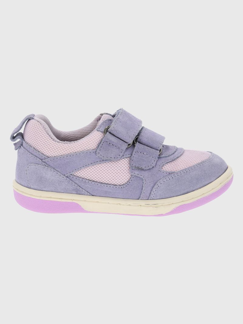 Zapatilla Cuero Niña Lazo Pro Morado
