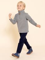 Botín Gamuza Niño Piombino Azul