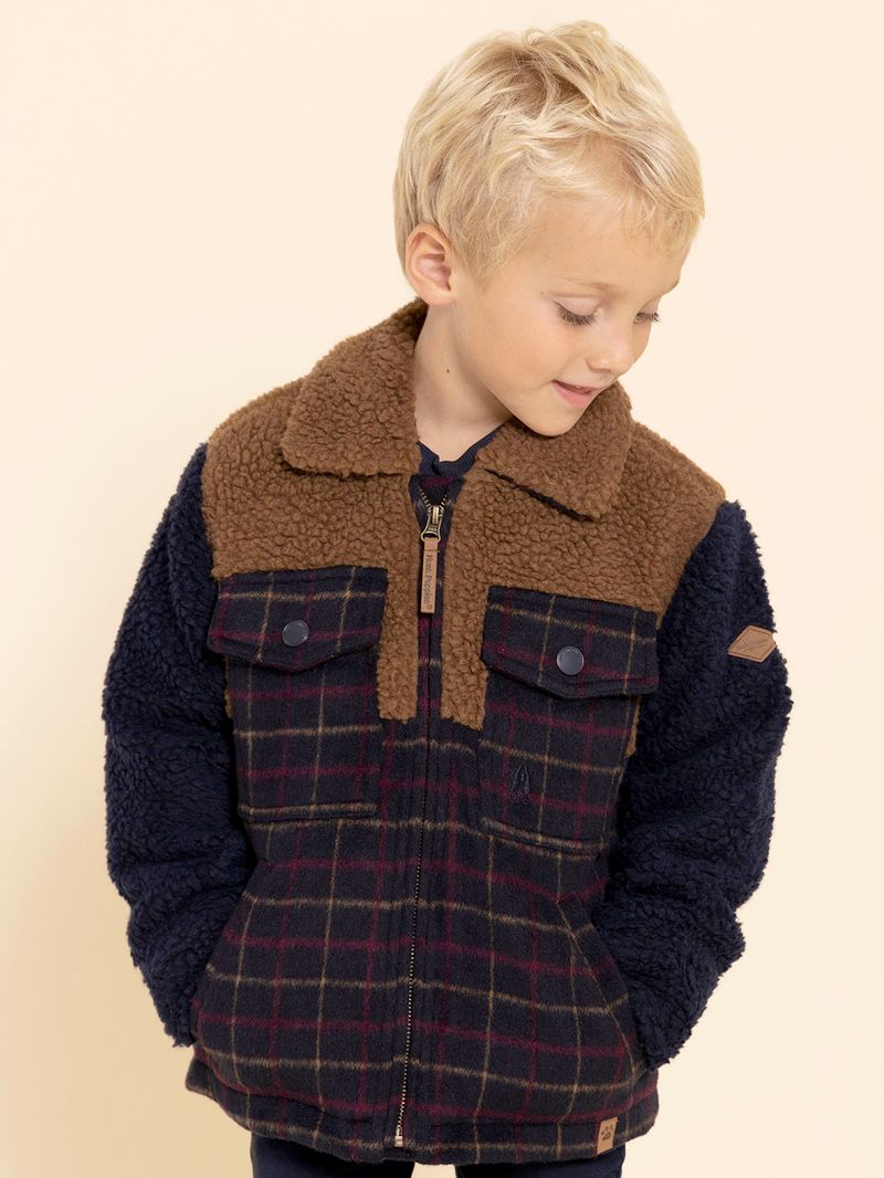 Chaqueta Sherpa Niño Cocker Amarillo