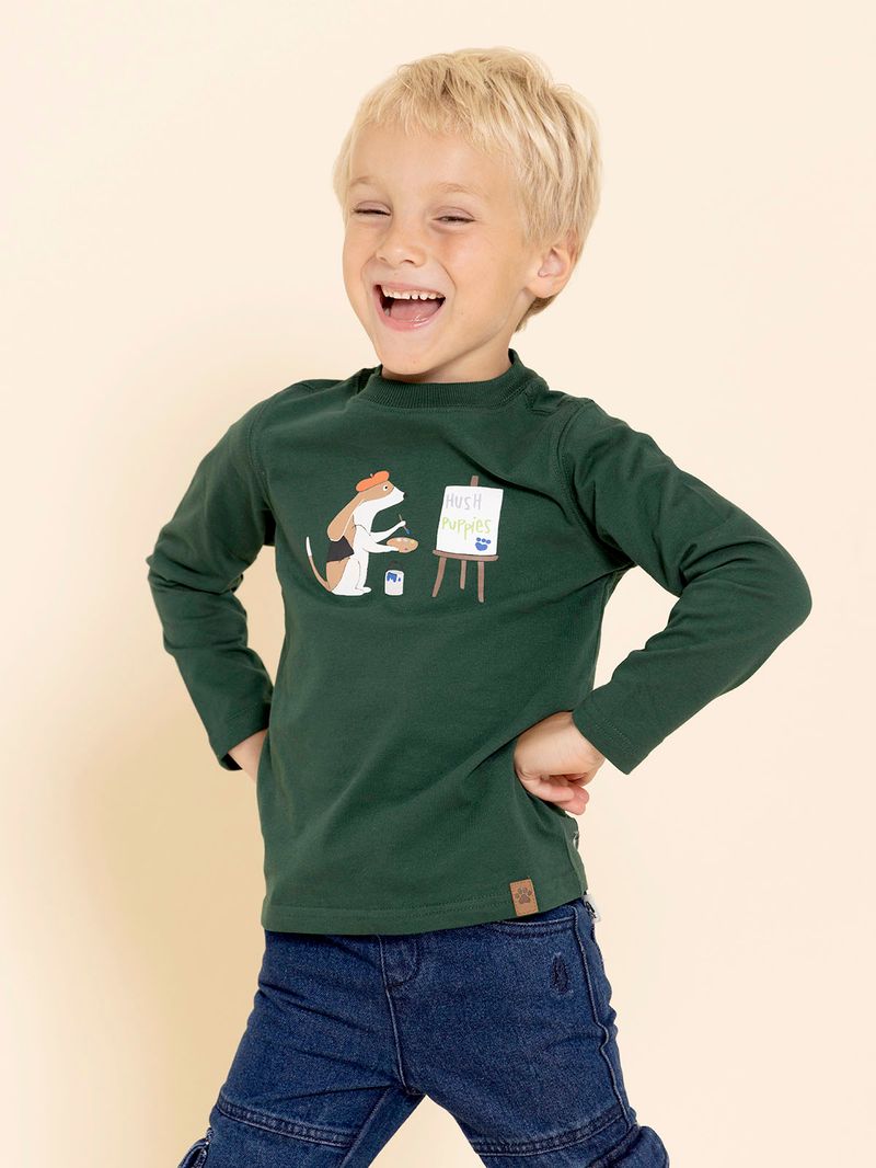 Polera-Manga-Larga-Niño-Imagine-Verde