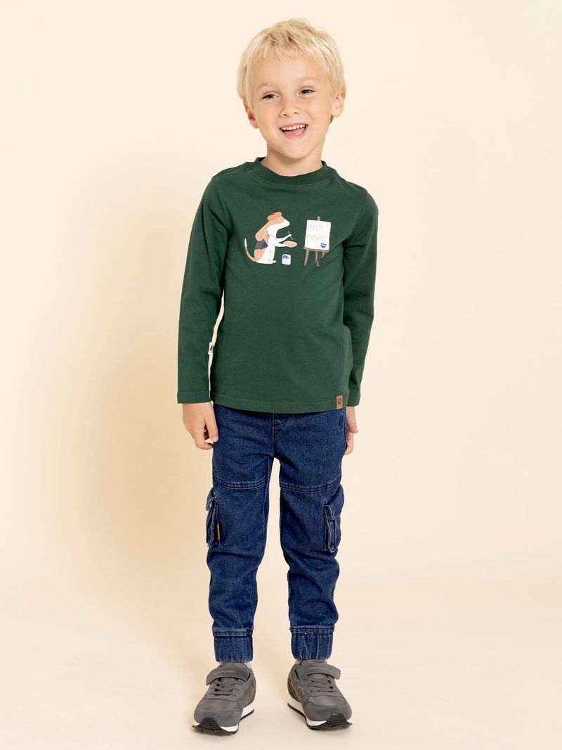 Polera-Manga-Larga-Niño-Imagine-Verde