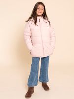 Parka Niña Campo Rosada