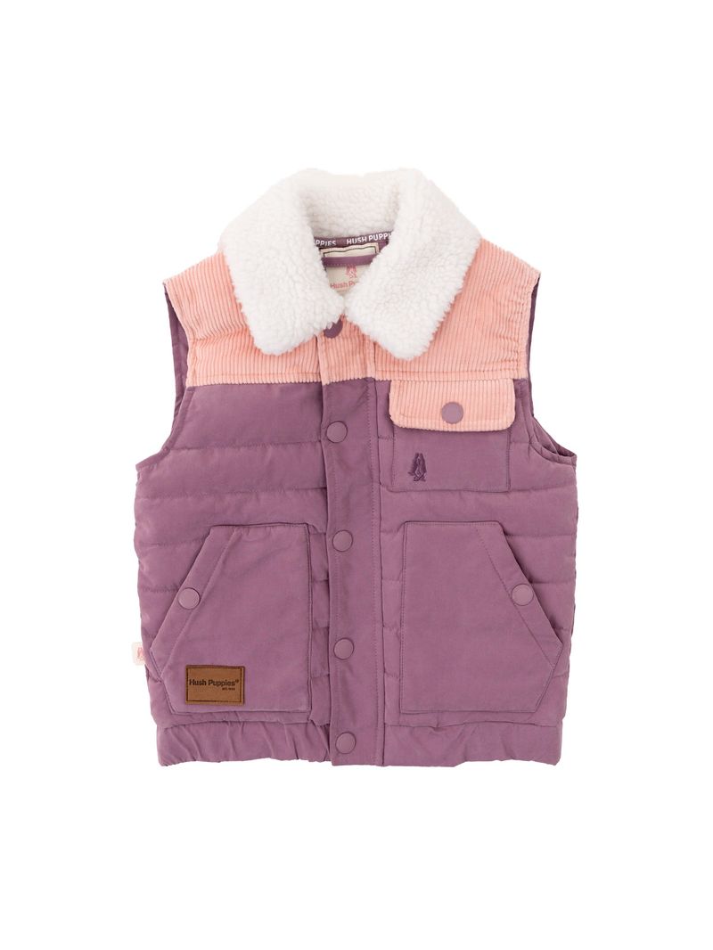 Parka Sin Mangas Niña Montana Rosado