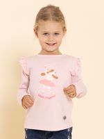 Polera Manga Larga Niña Imagine Rosado