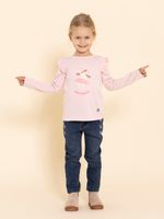 Polera Manga Larga Niña Imagine Rosado