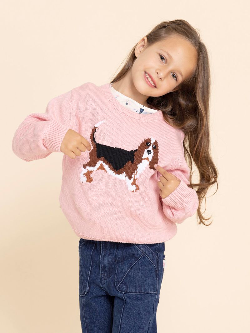 Chaleco-Niña-Basset-Rosado