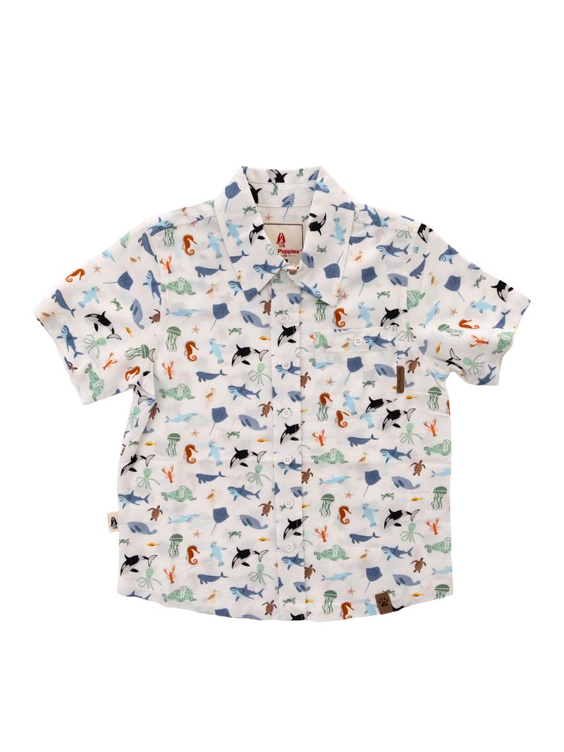 Camisa Niño Guayabera Blanco