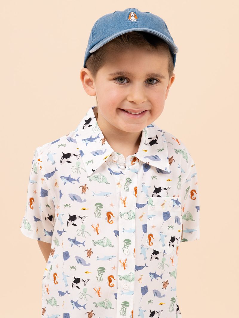 Camisa Niño Guayabera Blanco