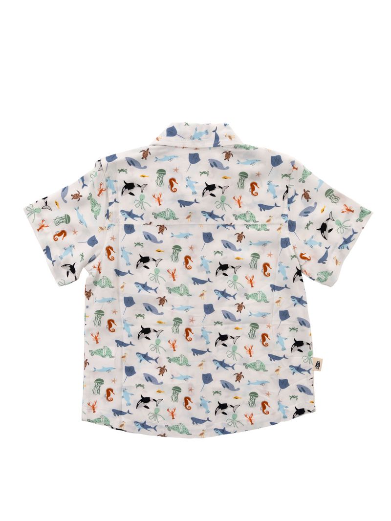 Camisa Niño Guayabera Blanco