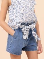 Short Niña Lasa Denim Claro