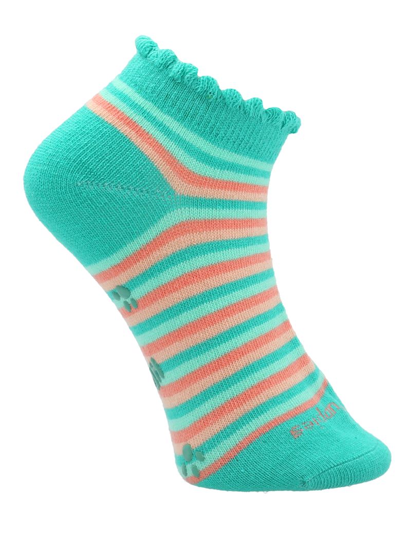 Calcetin-Algodon-Niña-Ped-St-Stripes-Verde-Hush-Puppies