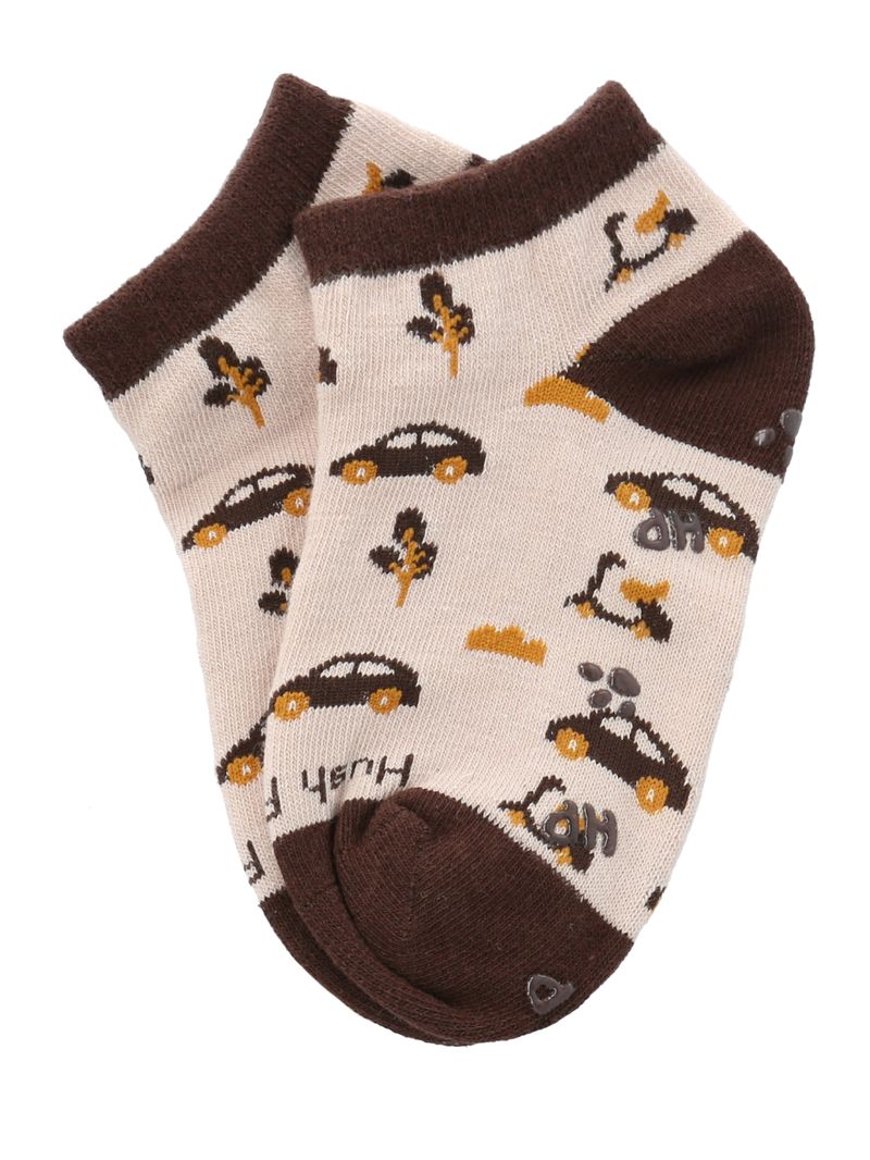 Calcetin Algodón Niño Ped Cars Beige/Crudo Hush Puppies