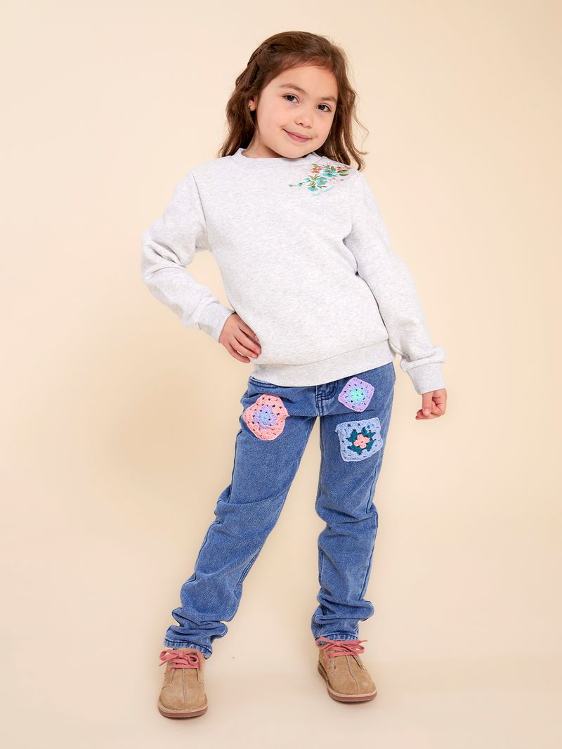 Polerón Niña Dakota Gris