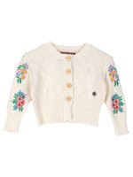 Chaleco Niña Rosas Beige