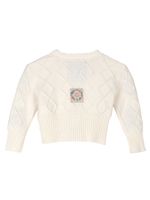 Chaleco Niña Rosas Beige