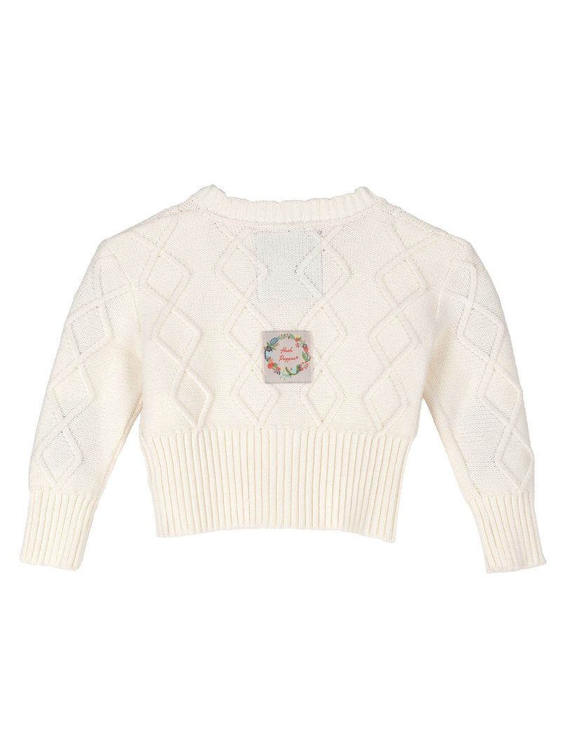 Chaleco Niña Rosas Beige