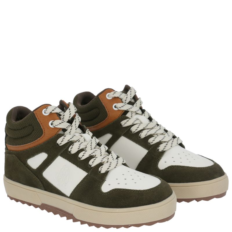 Zapatilla Cuero Niño Moslo Café