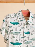 Camisa Niño Guayabera Verde