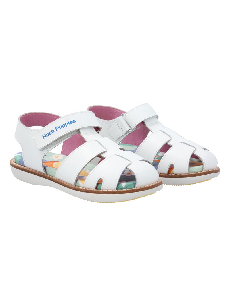 Sandalia Cuero Niña Penny Blanca