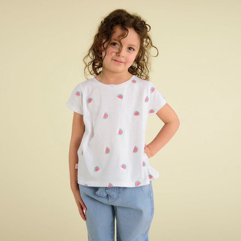 Polera Niña Algodón Limón