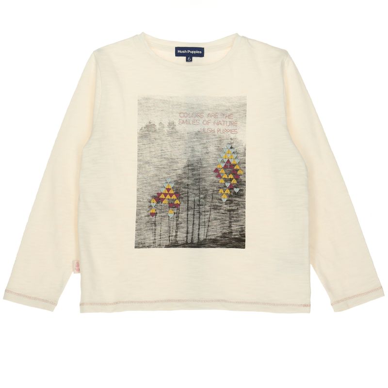 Polera Niña Algodón Print Bosque