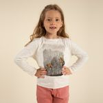 Polera Niña Algodón Print Bosque
