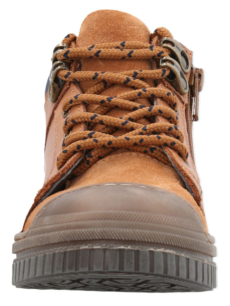 Zapatilla Cuero Niño Waco Café