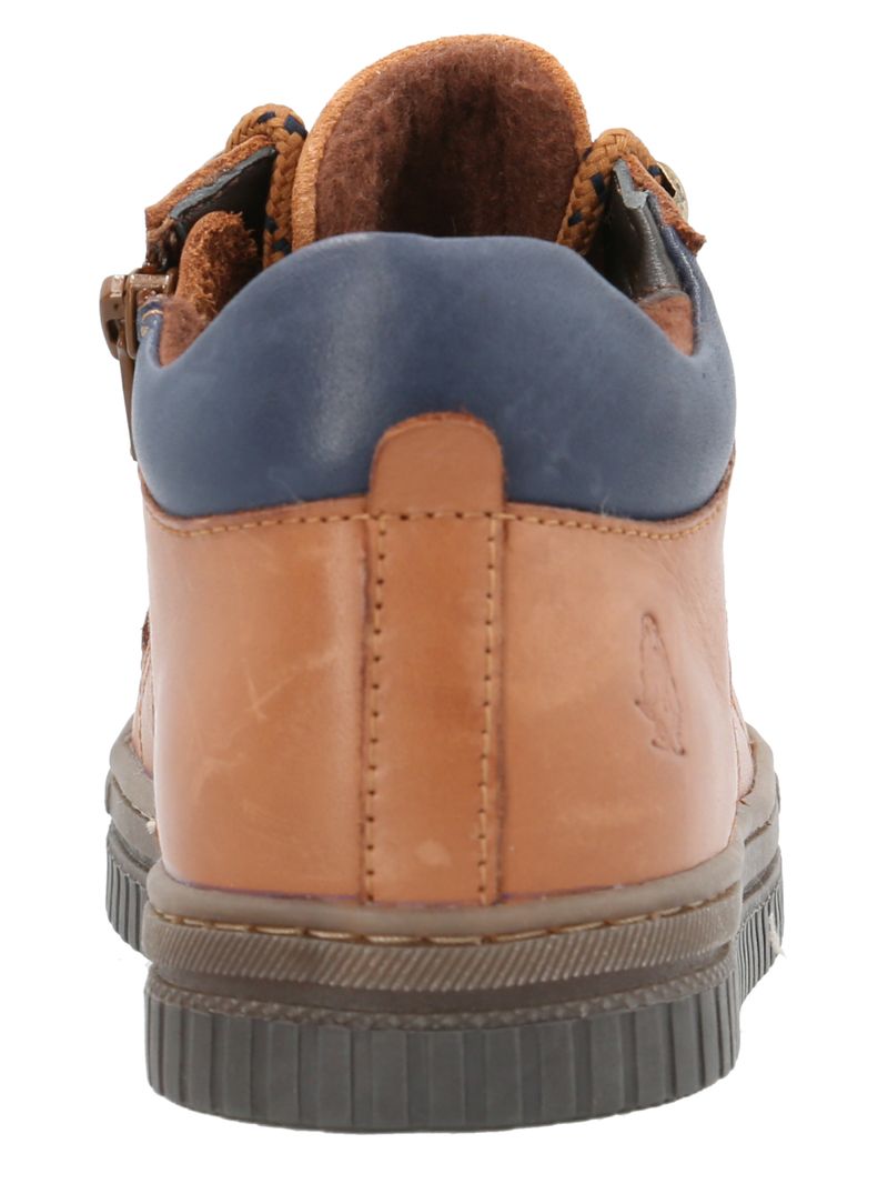 Zapatilla Cuero Niño Waco Café