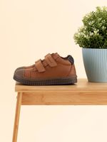 Zapatilla Cuero Niño Waco VL Café