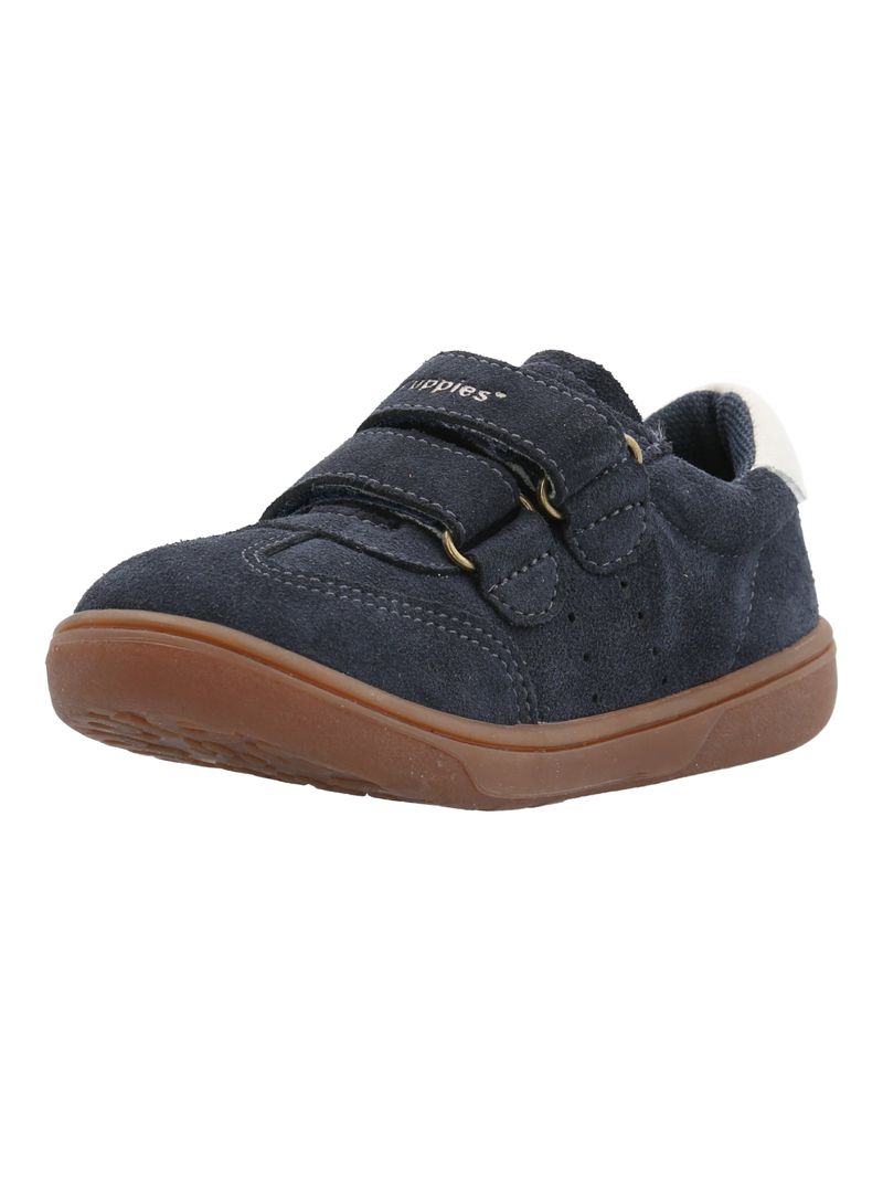 Zapatilla Cuero Niño Clara-K Azul