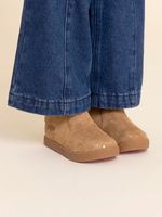 Bota Gamuza Niña Bonnie Café