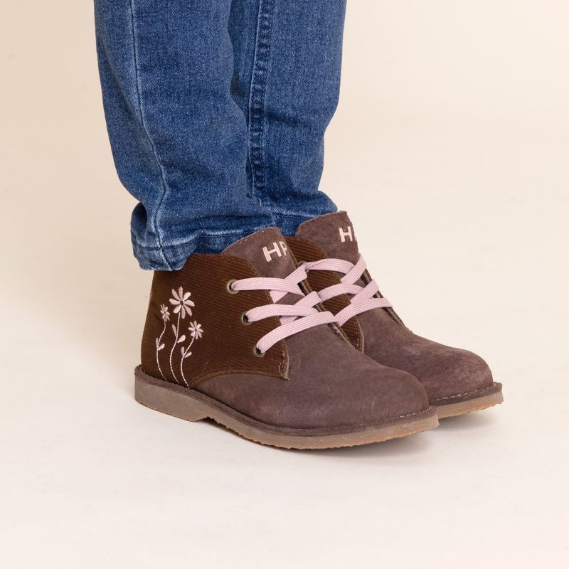 Botín Cuero Niña Andy Café