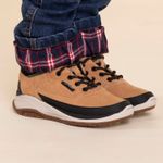 Zapatilla Cuero Niño Birke Café