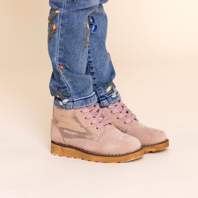 Botín Cuero Niña Fallbroke Rosado