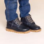 Botín Cuero Niño Fallbroke  Azul