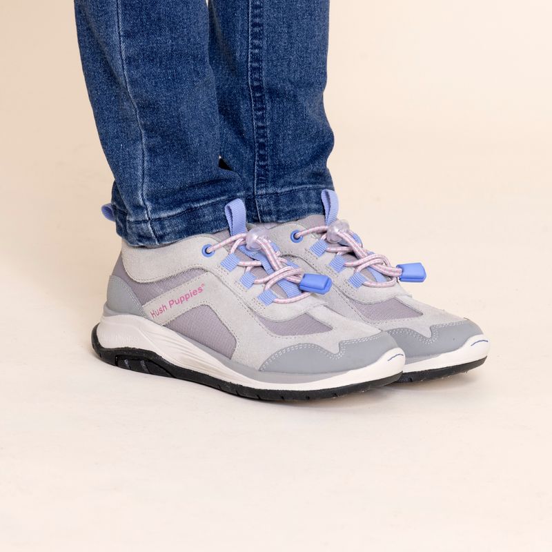 Zapatilla Cuero Niña Fastland  Gris