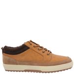 Zapatilla Cuero Niño Slalom Low Café