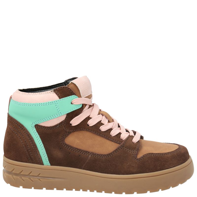 Zapatilla Cuero Niña Silverwood Café