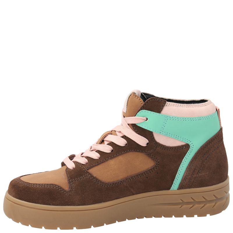 Zapatilla Cuero Niña Silverwood Café