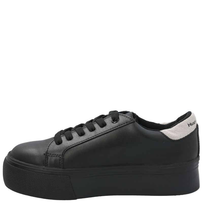 Zapatilla Cuero Niña Quens Negro